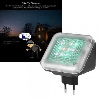 FORNORM TV Simulator Dummy Fake TV Simulator Anti-burglar Home Security Tool Burglar Deterrent with Timer and Light Sensor