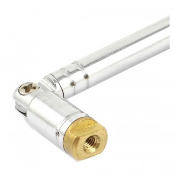 SCLS 22 cm DAB radio, 100 centimeters of television 6 part telescopic antenna aerial silver
