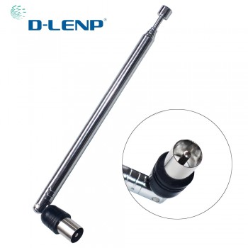 Dlenp Telescopic Antenna  DVB-T Antenna 15dbi DVB-T TV HDTV Antenna IEC Male Connector Aerial