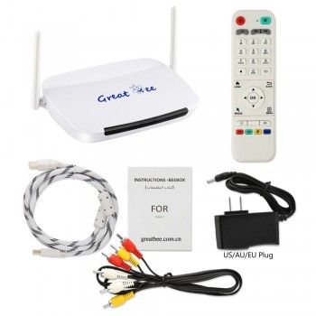 2018 the best Great Bee Arabic IPTV box android 4.4 wifi with free subscription free  shipping