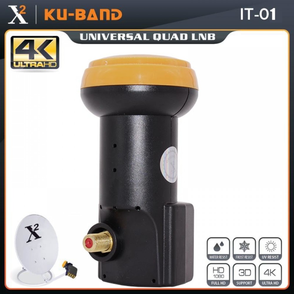 VIDBOX Universal LNB For Satellite TV Receiver HD Digital Support 4K Ku Band LNB Noise Figure 0.1dB Single LNBF Waterproof LNB