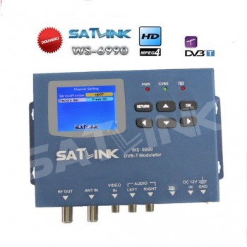 hdmi modulator Satlink WS-6990 HD AV input single-channel DVB-T Modulator Compact and wall mountable WS6990 WS 6990