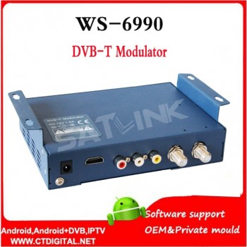 hdmi modulator Satlink WS-6990 HD AV input single-channel DVB-T Modulator Compact and wall mountable WS6990 WS 6990