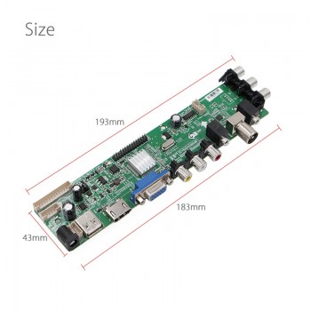 3663 New Digital Signal DVB-C DVB-T2 DVB-T Universal LCD TV Controller Driver Board UPGRADE 3463A Russian USB play LUA63A82