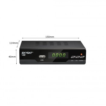 Xtream IPTV DVB-S2 Box SKYSAT V20 support H.265 RJ45 CCCamd Newcamd Xtream IPTV m3u Youtube Auto Powervu Auto Biss Set Top Box