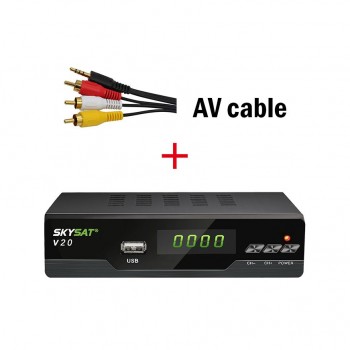 Xtream IPTV DVB-S2 Box SKYSAT V20 support H.265 RJ45 CCCamd Newcamd Xtream IPTV m3u Youtube Auto Powervu Auto Biss Set Top Box