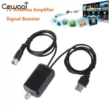 Antenna Amplifier with USB Power Supply F Port/Tv Port 1080P TV Signal Booster HDTV Box Cable Booster Antenna Booster