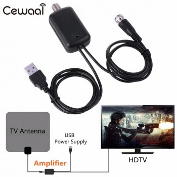 Antenna Amplifier with USB Power Supply F Port/Tv Port 1080P TV Signal Booster HDTV Box Cable Booster Antenna Booster