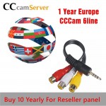 1 Year CCcams Europe Cline Card sharingServer Mgcam Oscam Cline for VU+ Samsat Starsat Satellite TV Receiver via usb wifi