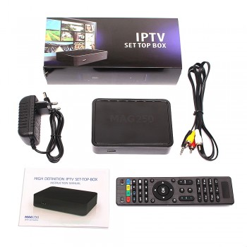 Best Linux Mag250 IPTV Box Set Top Box Support USB WiFi IPTV Account Sweden France UK Arabic Mag 250 Media Player