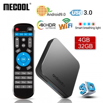 2019 New MECOOL KM9 Android 9.0 TV Box Amlogic S905X2 Quad Core 4G DDR4 32G ROM 4K Android 9 Smart TV Box USB 3.0 Media Player