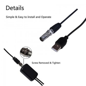 HDTV TV Antenna Amplifier Signal Booster Antenna Adapter Low Noise Easy Install