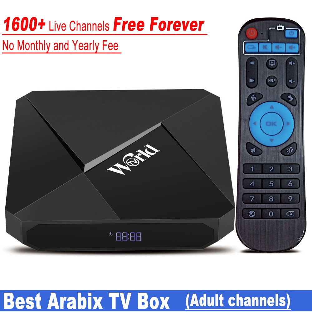 IPTV Box Free Lifetime IPTV Subscription No Monthly Fee 1600+ Channels 2G 16G Smart Android 7.1 TV Box  Arabic IPTV Free Forever