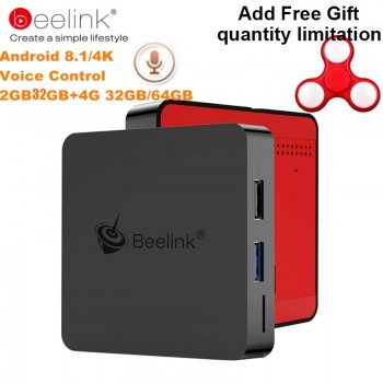 Beelink GT1 Mini TV Box Android 8.1 Voice Control Amlogic S905X2 TV Box 4G DDR4 32G BT 4.0 Dual Wifi HDMI 2.0 4K Set-Top Box