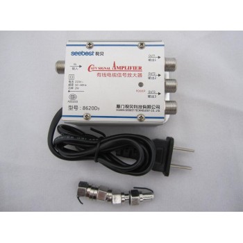 3 Way CATV Cable TV Signal Amplifier AMP Antenna Booster Splitter Set Broadband Home Tv Equipments 45Mhz to 860MHz