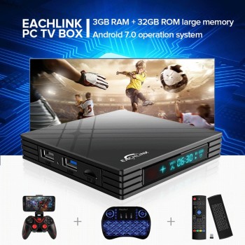 EACHLINK H6 Mini Smart TV Box Allwinner H6 3GB RAM + 32GB ROM 2.4G WiFi 100Mbps USB3.0 BT4.1 Support 6K H.265