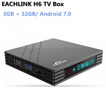 EACHLINK H6 Mini Smart TV Box Allwinner H6 3GB RAM + 32GB ROM 2.4G WiFi 100Mbps USB3.0 BT4.1 Support 6K H.265