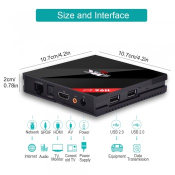 PULIERDE H96 PRO Plus 2GB 16GB Smart Android 7.1 TV Box Amlogic S912 Octa Core 2.4GHz/5.8GHz Wifi 4K BT4.1 PRO+ Set Top Box