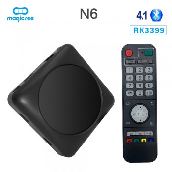 Magicsee N6 Max RK3399 Android 7.1 TV BOX 4G 32G Rom 2.4+5G Dual Wifi 1000M LAN Bluetooth 4.1 Smart Box 4K Set Top Box