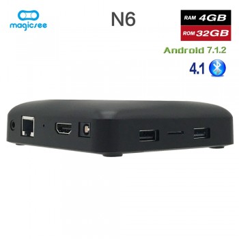 Magicsee N6 Max RK3399 Android 7.1 TV BOX 4G 32G Rom 2.4+5G Dual Wifi 1000M LAN Bluetooth 4.1 Smart Box 4K Set Top Box