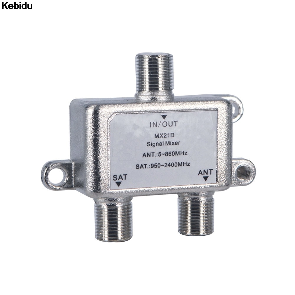 Kebidu 2 Way Cable Satellite Splitter TV Signal Satellite Sat Coaxial Diplexer Combiner Splitter Combiners Cable Switch Swi