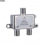 Kebidu 2 Way Cable Satellite Splitter TV Signal Satellite Sat Coaxial Diplexer Combiner Splitter Combiners Cable Switch Swi