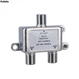 Kebidu 2 Way Cable Satellite Splitter TV Signal Satellite Sat Coaxial Diplexer Combiner Splitter Combiners Cable Switch Swi