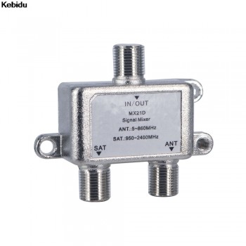 Kebidu 2 Way Cable Satellite Splitter TV Signal Satellite Sat Coaxial Diplexer Combiner Splitter Combiners Cable Switch Swi