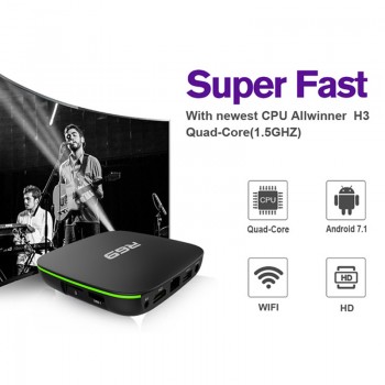 Mini R69 Android 7.1 Smart TV Box 1GB 8GB Allwinner H3 Quad-Core 2.4G Wifi Set Top Box 1080P HD Support 3D movie Suppot IPTV Box