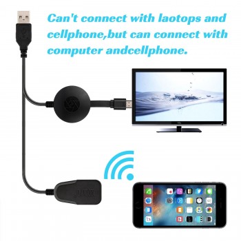 Wireless Display Dongle,WIFI Portable Display Receiver 1080P HDMI Miracast Dongle for iOS iPhone iPad/Mac/Android Smartphones