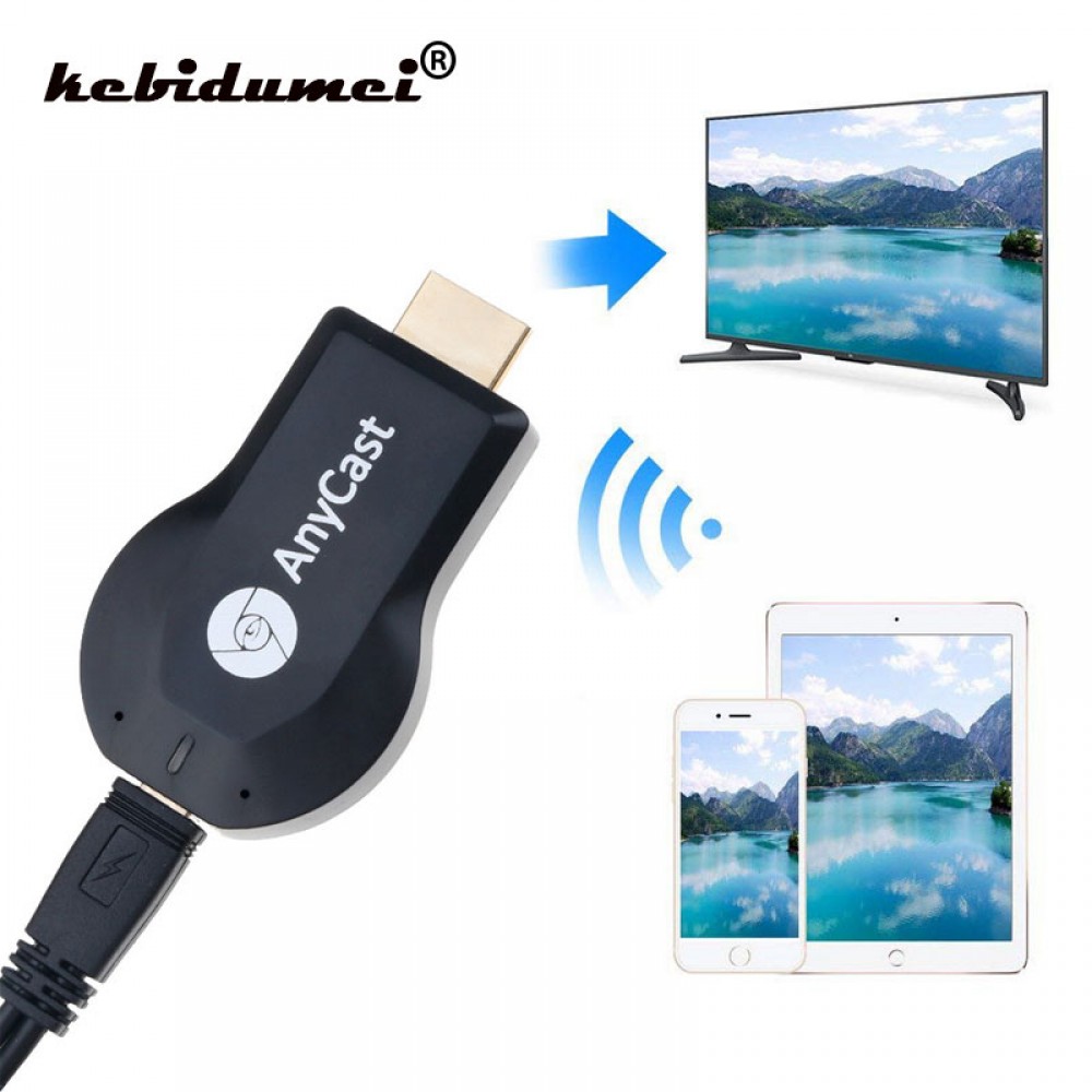 kebidumei Wireless HDMI TV Stick for AnyCast M2 Airplay WiFi Display TV Dongle Receiver for Miracast for Android Phone PC
