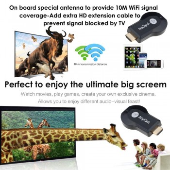 kebidumei Wireless HDMI TV Stick for AnyCast M2 Airplay WiFi Display TV Dongle Receiver for Miracast for Android Phone PC
