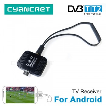 DVB-T2 DVB-T HD Digital TV Tuner TV Receiver for Android Mobile Phone Tablet Pad TV HDTV Dongle with Micro USB Two Antenna