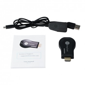Portable AnyCast M9 Plus 1080P Wireless WiFi Display TV Dongle Receiver HUB TV Stick DLNA Miracast for Phones Tablet PC