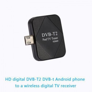 For Android 1pc High Definition DVB-T2 Micro USB Dongle Digital HD TV Tuner Receiver With 2 Antenna Supports DVB-T/T2 Mayitr