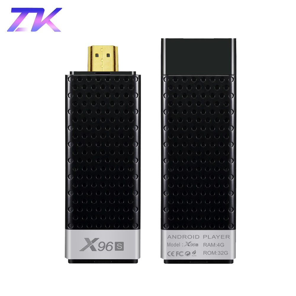 Mini PC X96S Android 8.1 TV Stick DDR4 4GB RAM 32GB ROM Amlogic S905Y2 2.4amp;5G Dual WIFI BT4.2 H.265 4K HD Smart TV Box PK H96
