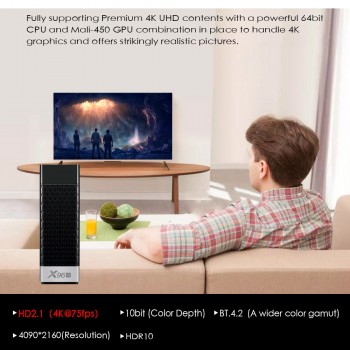 Mini PC X96S Android 8.1 TV Stick DDR4 4GB RAM 32GB ROM Amlogic S905Y2 2.4amp;5G Dual WIFI BT4.2 H.265 4K HD Smart TV Box PK H96