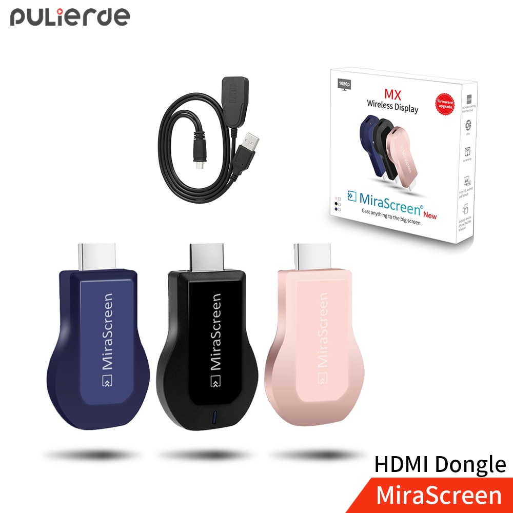 PULIERDE E5S MiraScreen OTA TV Stick Smart TV HD HDMI Dongle Wireless Receiver DLNA Airplay Miracast Chromecast for phone TV