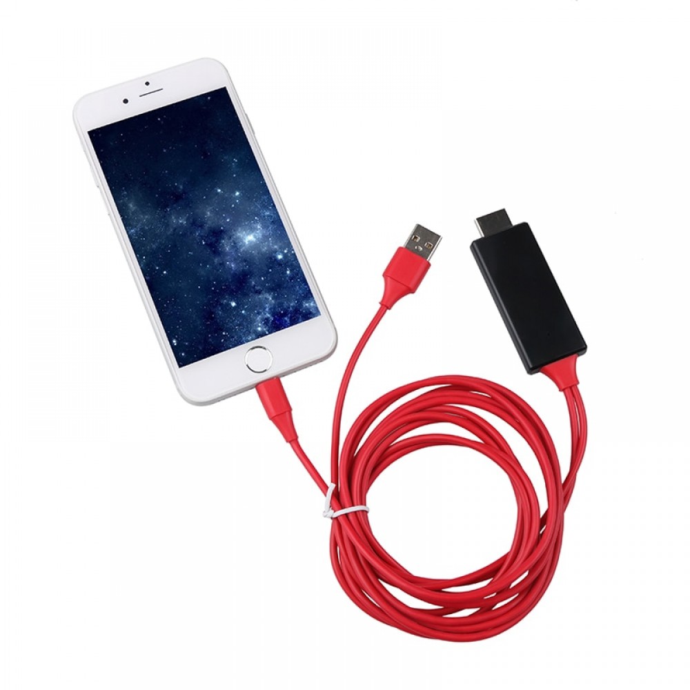 kebidumei HDMI Cable HD 1080P Adapter For Lighting Cable Adapter HDTV TV 8 Pin For Apple iPhone X 8 plus 7 plus