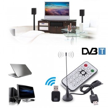 Mini USB 2.0 Digital DVB-T SDR+DAB+FM HDTV TV Stick Tuner Antenna Dongle Stick Video Broadcasting Recording Antena DVBT Receiver