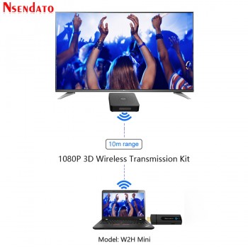W2H Mini Wireless HDMI Transmitter Receiver Extender 1080P 3D 10M Wireless Audio Transmitter Sender Receiver for HDTV Projector
