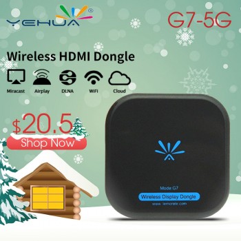 TV Stick G7 5Ghz Wireless HDMI Dongle High Speed WiFi Display TV Dongle Support Miracast Airplay DLNA for Apple Android VS G2