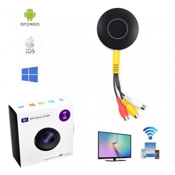 Auto Car Media DLNA Miracast Airplay Screen Mirroring TV Stick Chromecast Wireless HDMI AV RCA Video Streamer Display Dongle
