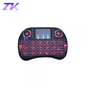 ZKMAGIC I8 2.4GHz Mini Wireless Backlit Keyboard Touchpad Mouse LED Backlit AAA*2 Battery for Smart TV Mini PC