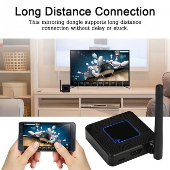 2.4G/5G Q4 HDMI+AV Output Mirroring Dongle H264/H265/1080P DLNA Online Push Wireless Screen Mirroring Dongles