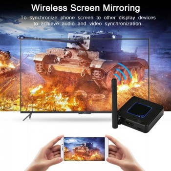 2.4G/5G Q4 HDMI+AV Output Mirroring Dongle H264/H265/1080P DLNA Online Push Wireless Screen Mirroring Dongles