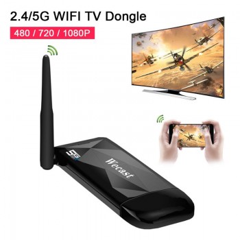 Wecast 2.4/5G Wireless WIFI Miracast Airplay DLNA Display TV Dongle RK3036 Mirroring 1080P HDMI Streaming Media Adapter
