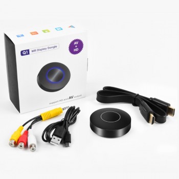 Auto Car Media DLNA Miracast Airplay Screen Mirroring TV Stick Digital Wireless HDMI AV RCA Output Video Streamer Display Dongle