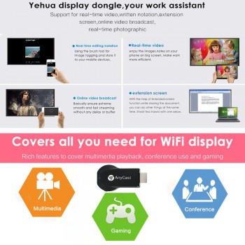 2pcs/lot AnyCast M2 Plus 1080P TV Stick Wireless WiFi Display Dongle Receiver HD Interface DLNA Airplay Miracast for Smart Phone