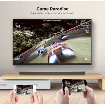 2.4/5GHz WiFi Display Smart Wireless TV Stick Wecast 4K HDMI Dongle Miracast/Airplay/DLNA/Online Mirroring for YouTube/Netflix